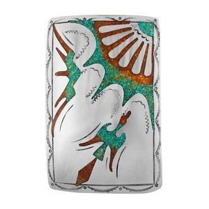 Navajo Pueblo Sterling Silver Belt Buckle